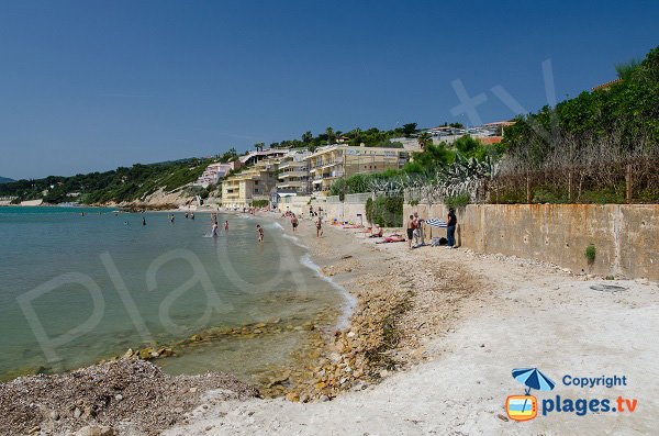 Gorguette beach in Sanary towards Bandol