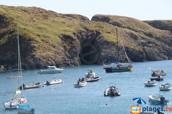 Zone de mouillage dans le ria de Goulphar à Belle Ile