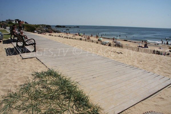 Bancs sur la plage de la Govelle