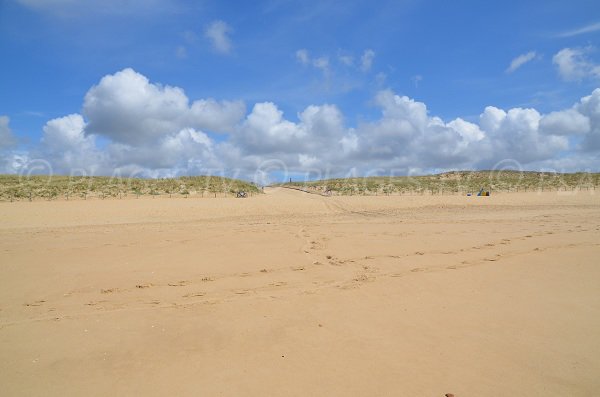 Dune of Crohot beach in Cap Ferret in France