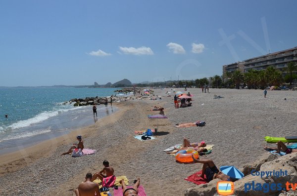 Photo de la plage de sable de Cagnes sur Mer