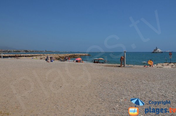 Zone de sable sur la plage de Cagnes sur Mer