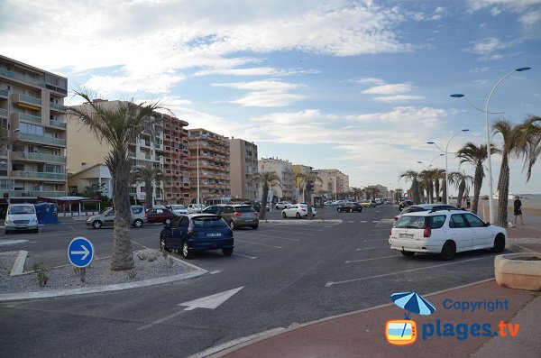 Seaside front of Canet-en-Roussillon near Grand Large beach