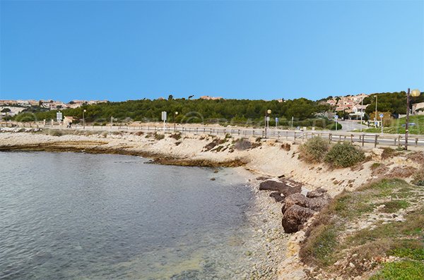 Grand Nid beach in Sausset les Pins in France