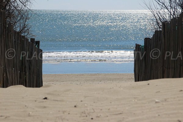 L'accesso alla spiaggia di Grand Travers a La Grande Motte