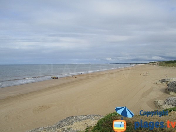 Large beach in Saint Palais sur Mer in France