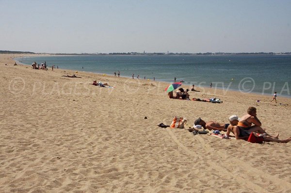 Grande Falaise beach in La Turballe in France