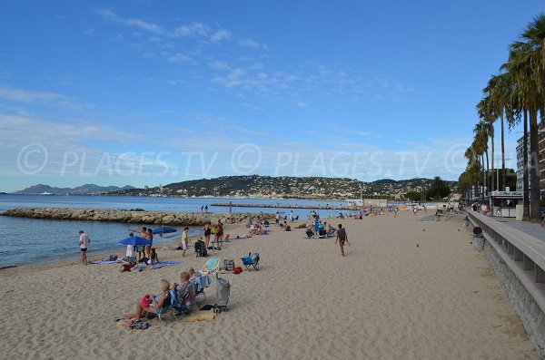 Lifeguarded beach in Juan les Pins in France