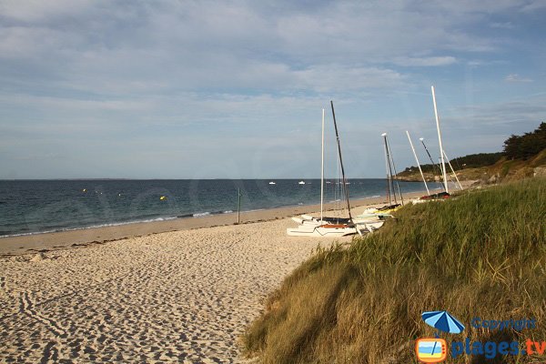 Large sand beach in Belle Ile en Mer in France