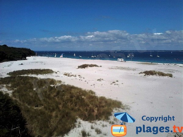 Photo de la plage des Grands Sables sur l'ile de Groix