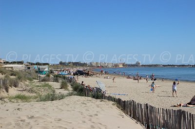 Beach in Grau du Roi in France