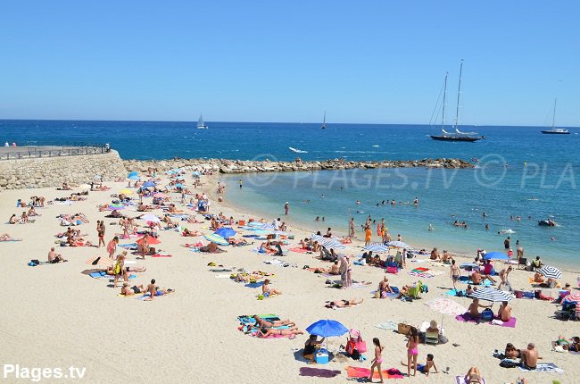 Plage de la Gravette à Antibes