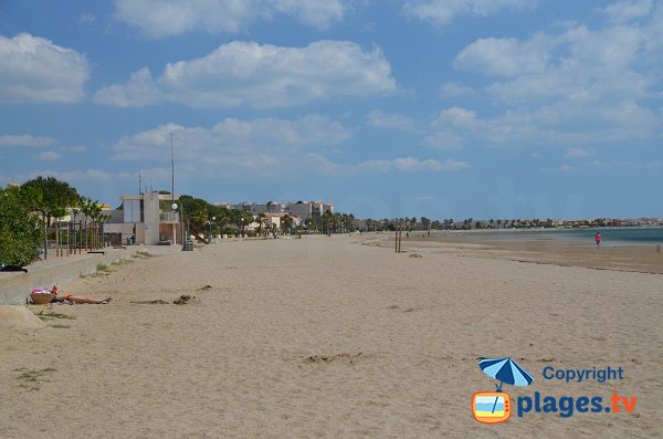 Plage à côté du port de Gruissan