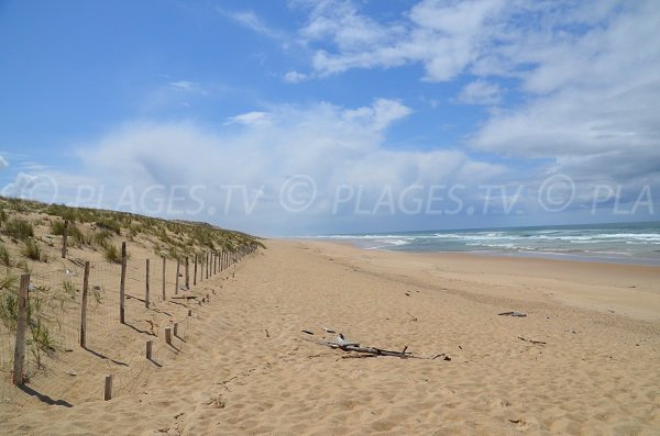 Beach in Le Porge Océan in France