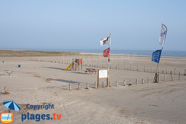 Playground for children on the beach of Hirel