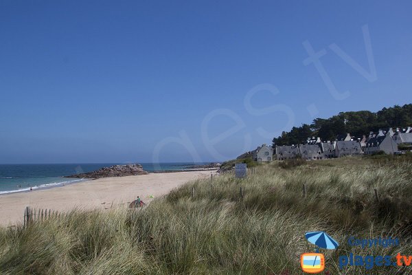 Overview of Guen beach in Erquy