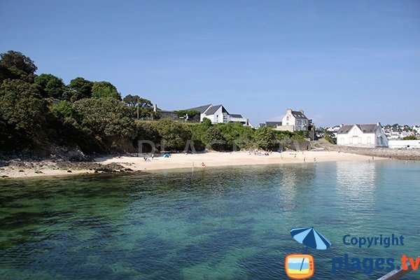 Extrémité de la plage sur l'estuaire de la Goyen - Audierne