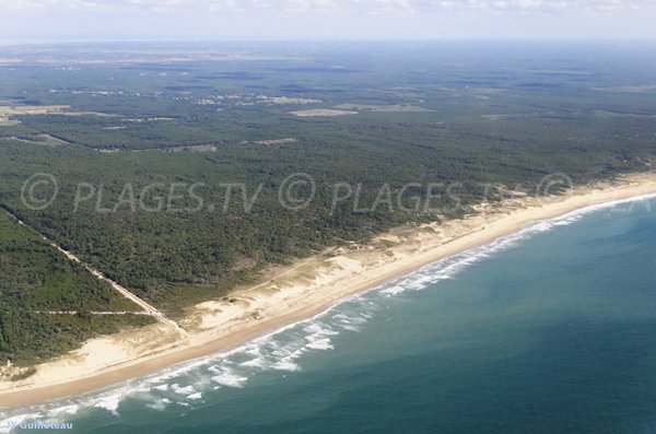 Photo de la plage du Gurp vue aérienne