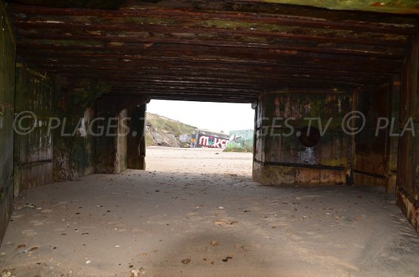 Intérieur d'un blockhaus en Gironde - Plage du Gurp