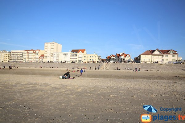 Seafront of Hardelot-Plage from the beach