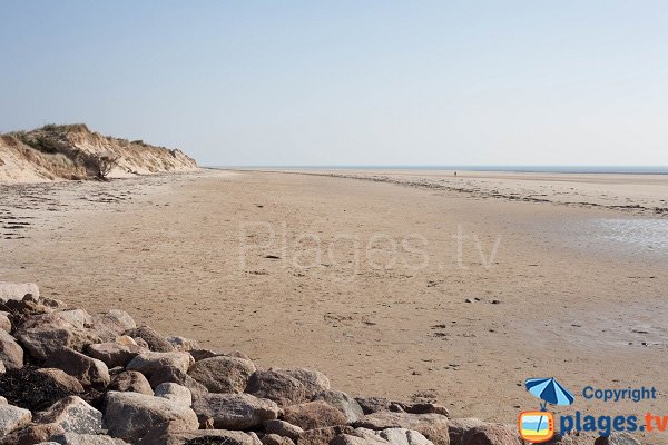 Hattainville beach in Manche department