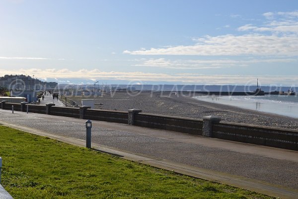 Main beach of Le Havre in France