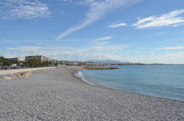 Plage de l'hippodrome du côté de Bd Kennedy à Cagnes sur Mer