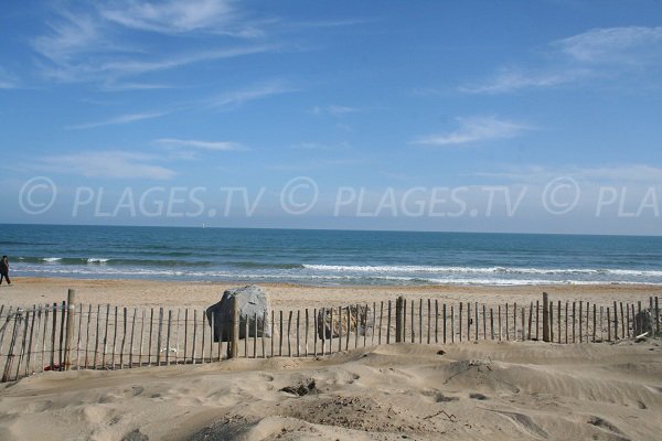 Plage Ouest de Marseillan à proximité du port