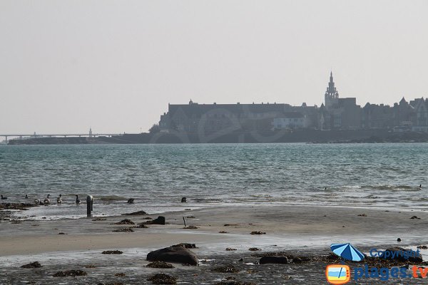 Vue sur Roscoff depuis la presqu'ile de Perharidi