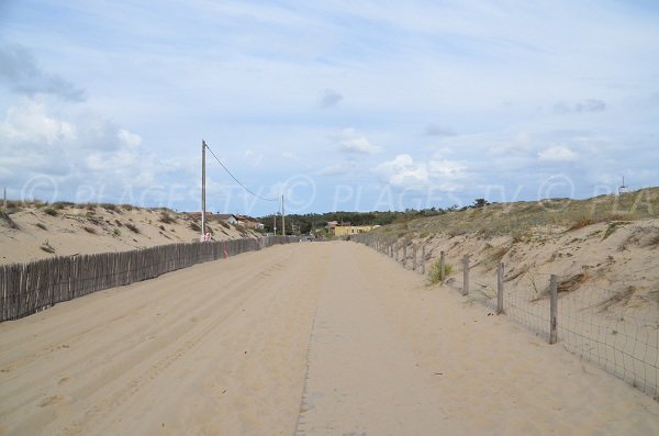 Accès à la plage de l'Horizon au Cap Ferret