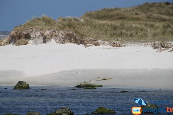 Dunes autour de la rivière de l'Horn à Santec