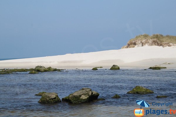 Beach on the Horn River in Santec