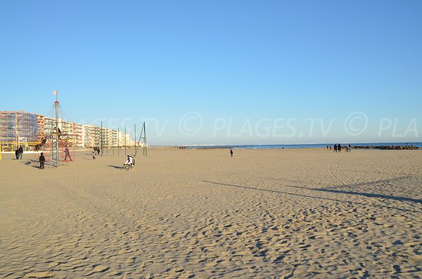 Photo de la plage du centre ville de Palavas les Flots