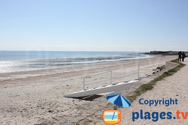 Accès à la plage de la Hougue - Saint Vaast la Hougue