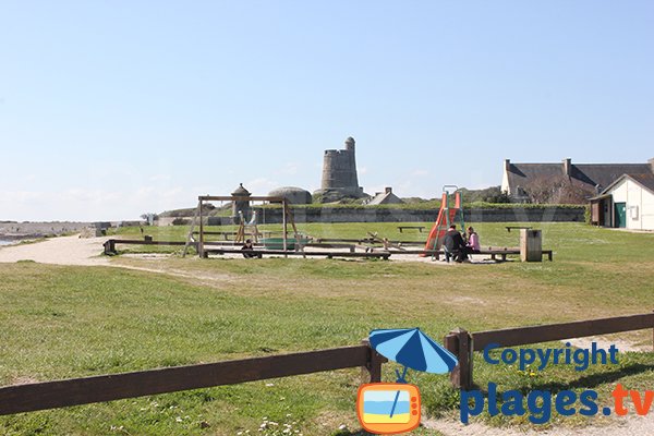 playground for children near Saint Vaast la Hougue beach