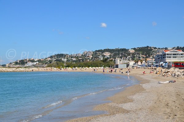 Plage à proximité de l'avenue du Prado à Marseille