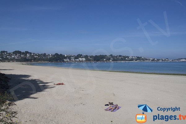 Photo de la plage de l'ile Blanche à Locquirec