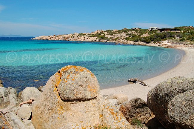 Una spiaggia privata sull'isola di Cavallo