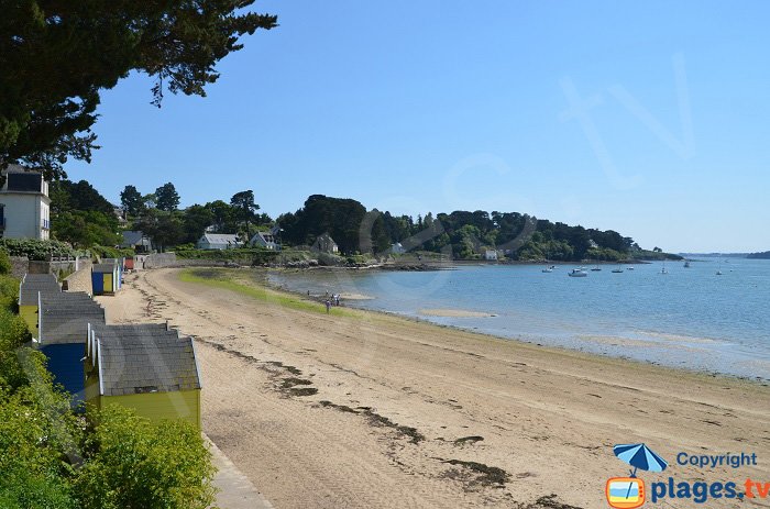 Plage principale de l'ile aux Moines - Golfe du Morbihan