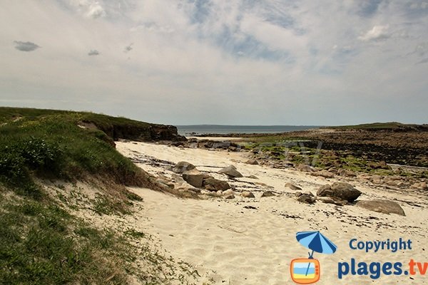 Dune et rochers de la plage de l'Ile de Segal - Plouarzel