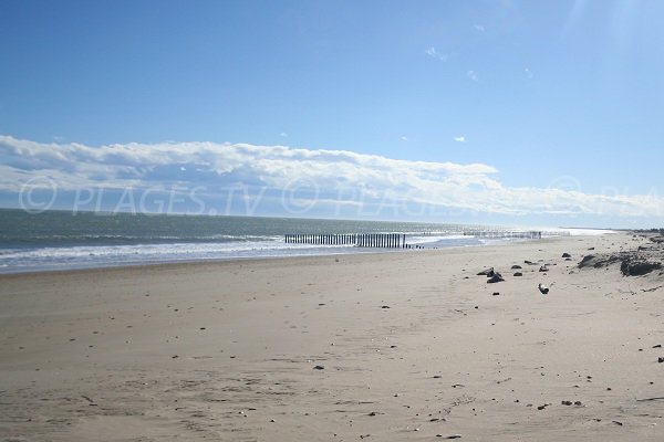 Plage de sable entre Sète et Marseillan