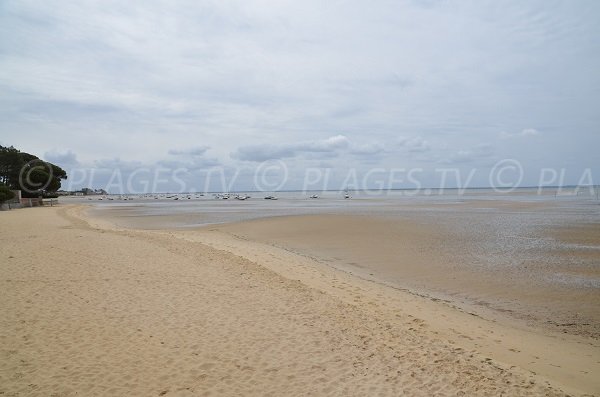 Photo de la plage d'Andernos les Bains à marée basse