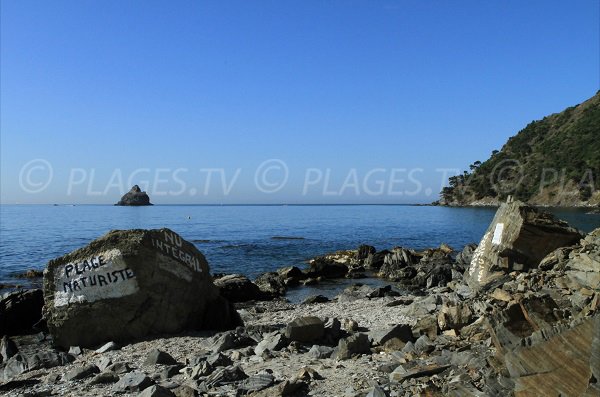 Nudist cove in La Seyne sur Mer in France