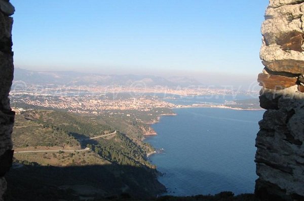 Corniche of Fabregas and bay of Toulon