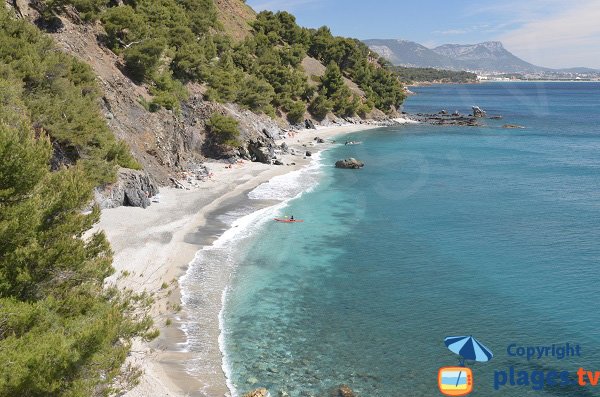 Foto della spiaggia del Jonquet a La Seyne sur Mer