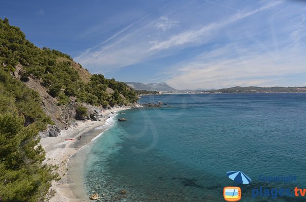 Jonquet beach in La Seyne sur Mer in France