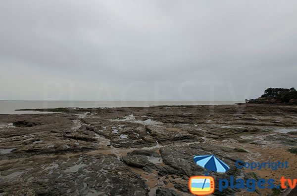 Rochers sur la plage de Joselière - Pornic