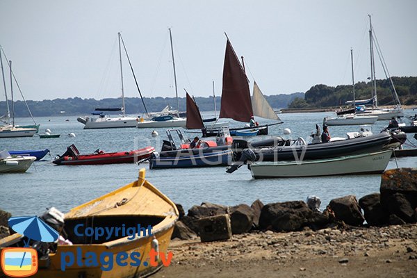 Boats around Kalzbagou Beach - Island of Arz