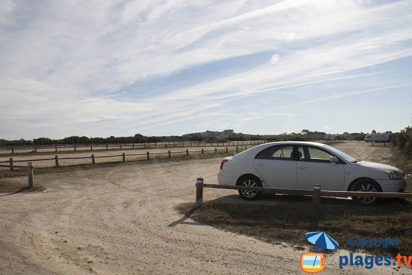 Parking of Kaolins beach - Brittany