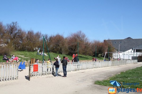 Playground for children next to Kelenn Beach